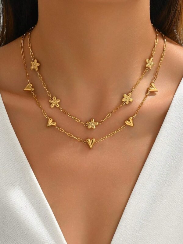 Collier Fleur Cœur Dé – Image 8