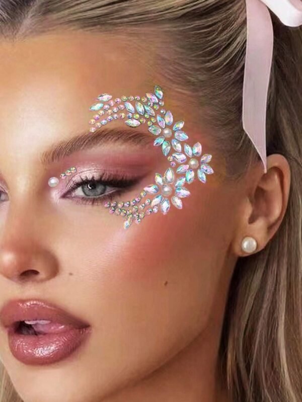 1 pc strass yeux 3D