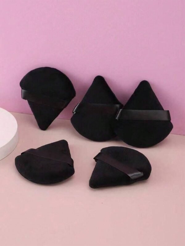 5 pcs poudrier éventail noir