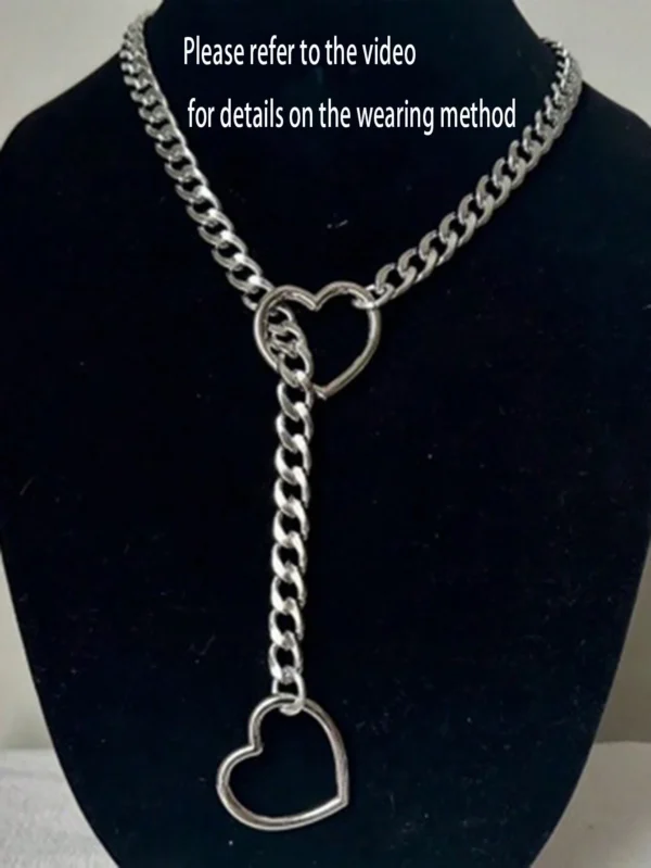 Collier Punk Cœur Métal
