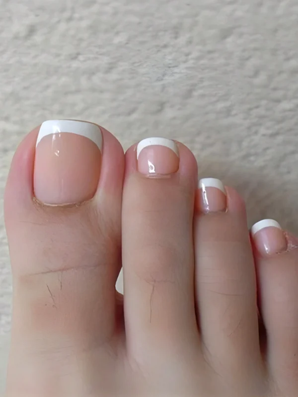 24 pcs stickers ongles French rose