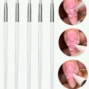 5 pcs brosses silicone ongles