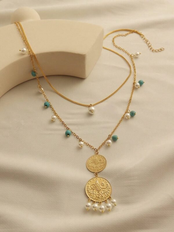 Collier rétro fausse perle