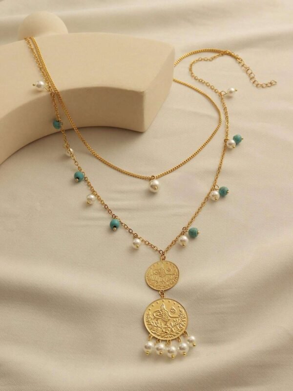 Collier rétro fausse perle – Image 5