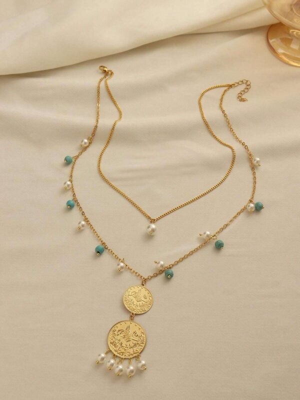 Collier rétro fausse perle – Image 6