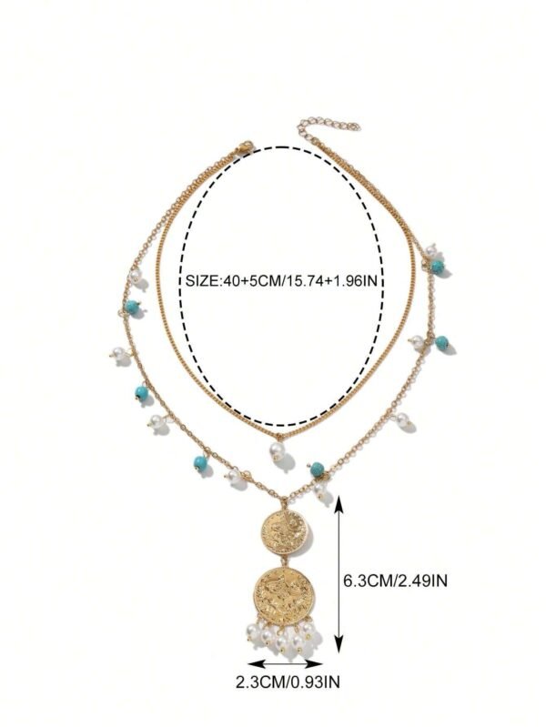 Collier rétro fausse perle – Image 4
