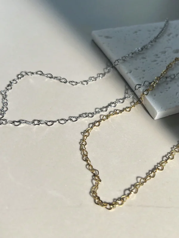 Collier Collerette Cœur Creux – Image 2