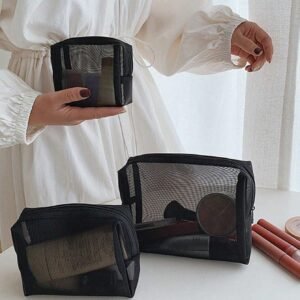 1/3 pcs sac cosmétique maille