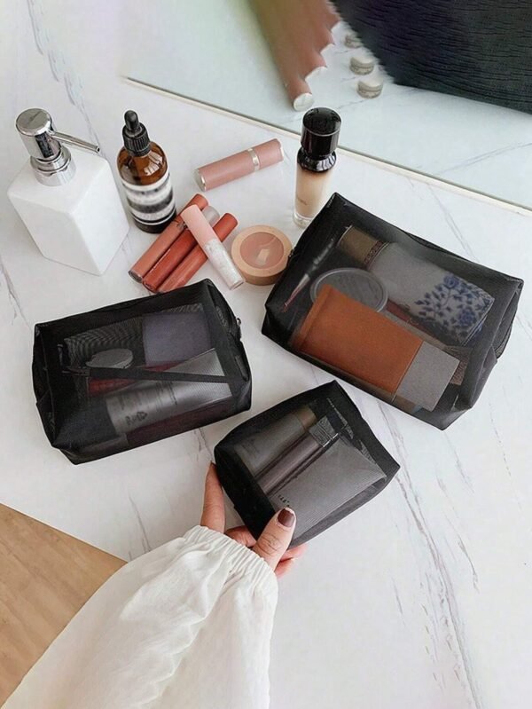 1/3 pcs sac cosmétique maille – Image 5