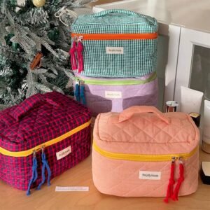 1 pcs sac maquillage carreaux