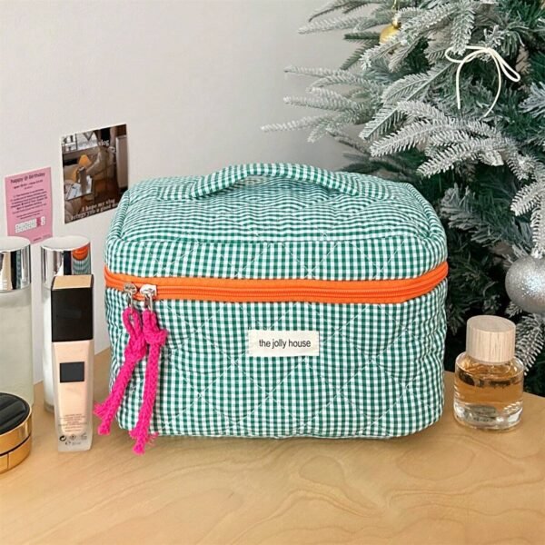 1 pcs sac maquillage carreaux – Image 10
