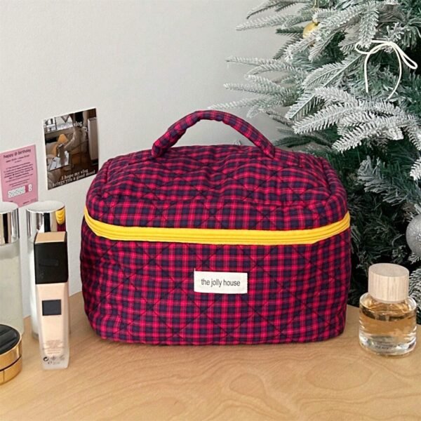 1 pcs sac maquillage carreaux – Image 12
