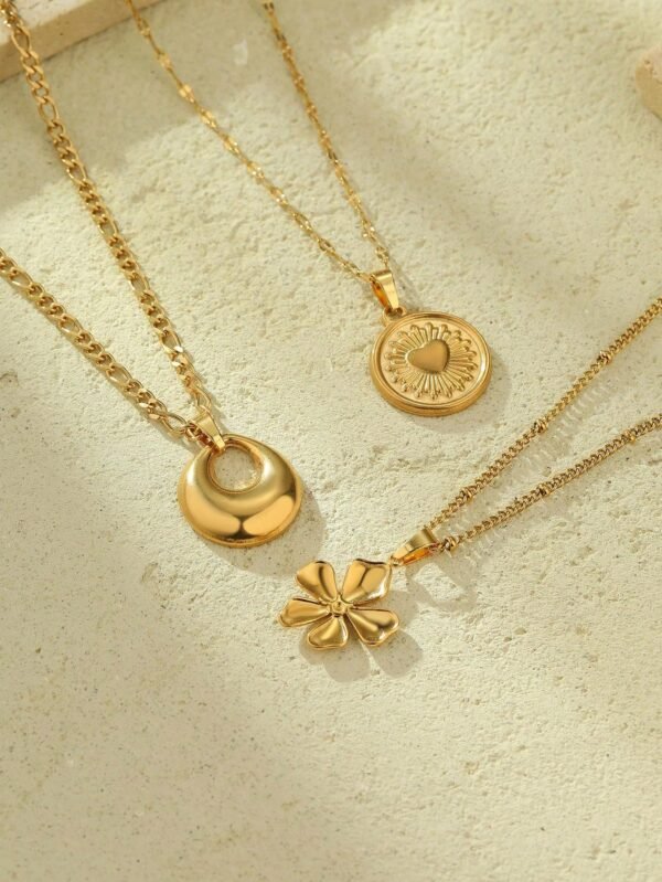 Set 3 Colliers Fleurs Amour – Image 5