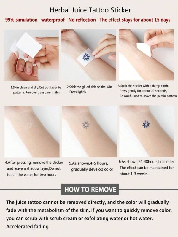 6 pcs tattoos mini fruits – Image 8