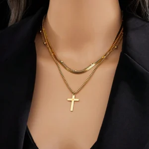 Collier Croix Niche Femme