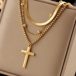 Collier Croix Niche Femme