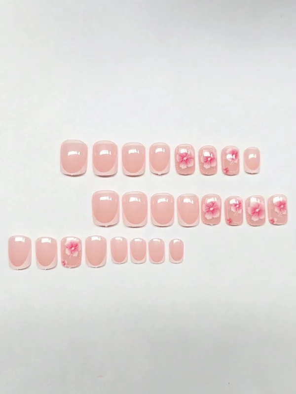 24 pcs stickers ongles floral rose – Image 2