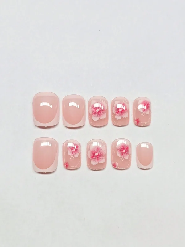 24 pcs stickers ongles floral rose – Image 4