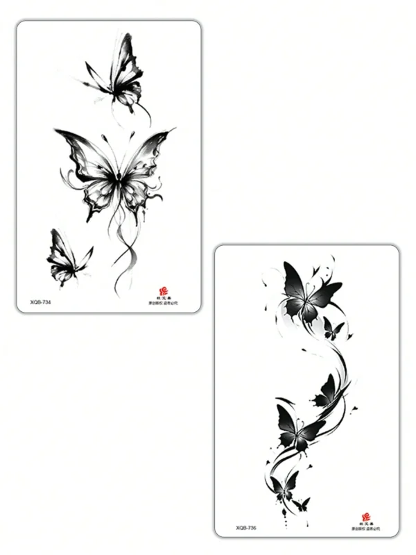 2 pcs tattoos papillon femme – Image 9