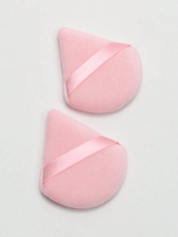 2 pcs houppettes velours triangle