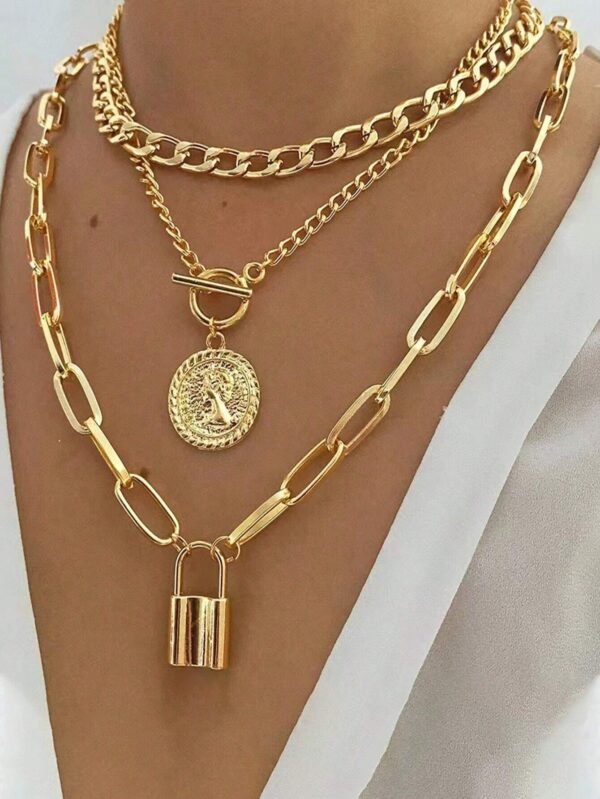 3 Colliers Pendentifs Ronds