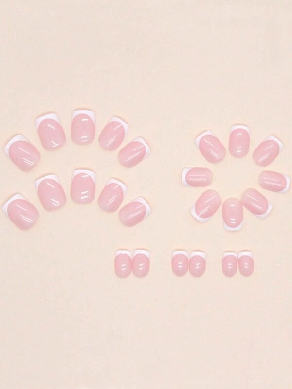 24 pcs ongles courts French clipser – Image 3