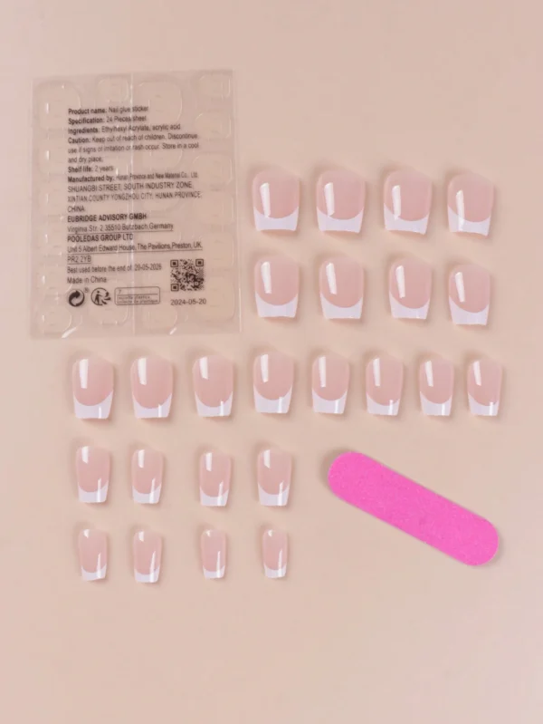 24 pcs ongles courts carrés – Image 2