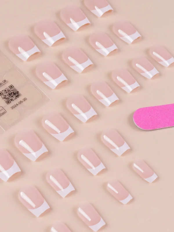 24 pcs ongles courts carrés – Image 4