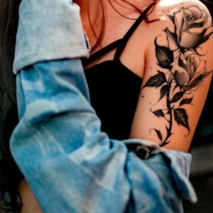2 pcs tatouage noir papillon
