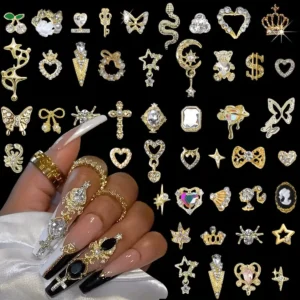 30 pcs Charms zircone dorée