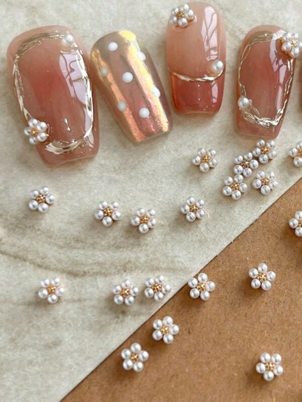 10 pcs Strass fleurs 3D
