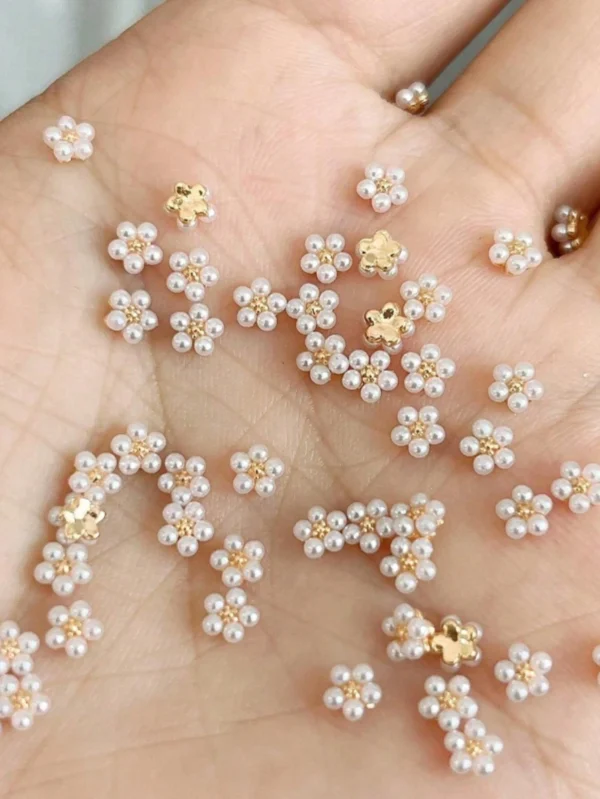 10 pcs Strass fleurs 3D – Image 3