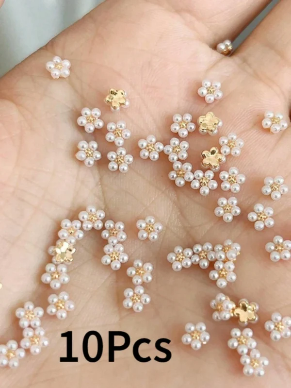 10 pcs Strass fleurs 3D – Image 8