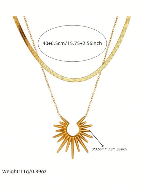 Collier Tournesol Double Vintage – Image 6