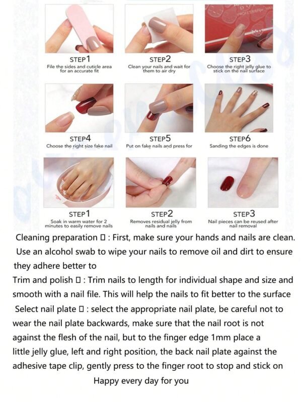 24 pcs ongles blancs dégradé – Image 6
