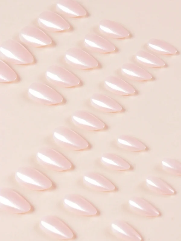 24 pcs ongles amande dégradé court – Image 3