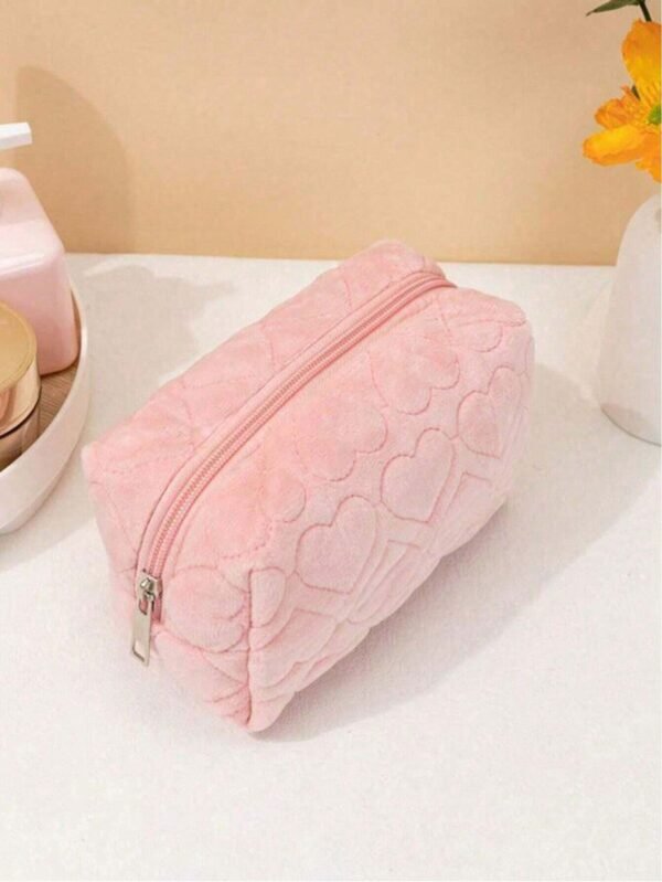 1 pcs sac maquillage cœur macaron – Image 4