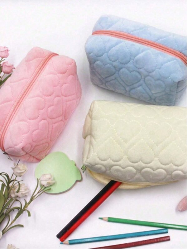 1 pcs sac maquillage cœur macaron – Image 7