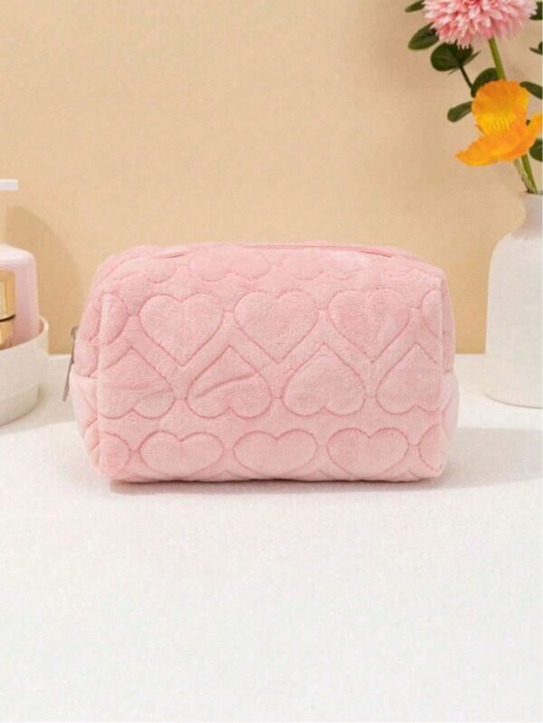 1 pcs sac maquillage cœur macaron – Image 3