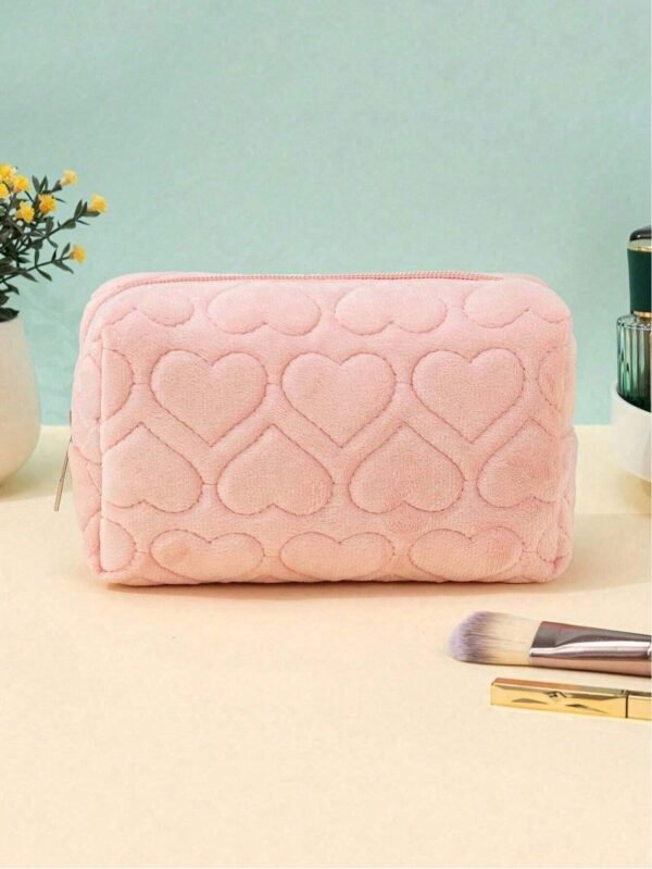 1 pcs sac maquillage cœur macaron – Image 2