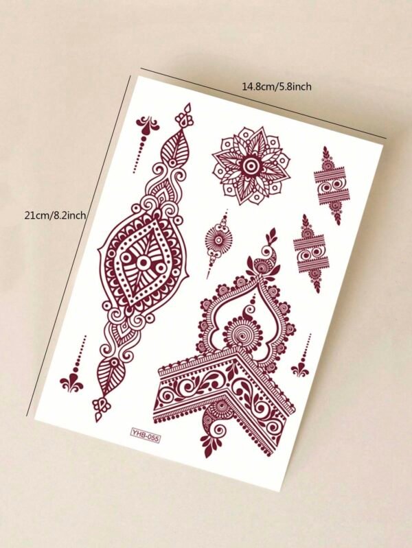 1 pc tatouage dentelle rouge – Image 6