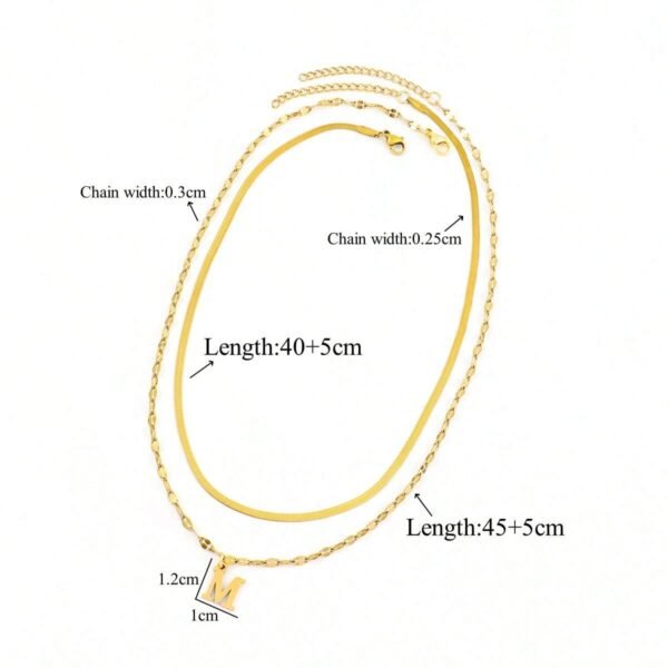 2 Colliers Initiale Superposés – Image 2