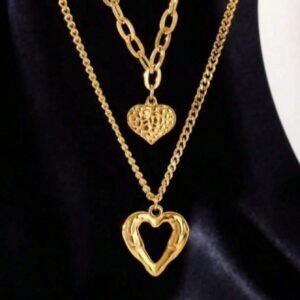 Collier cœur double