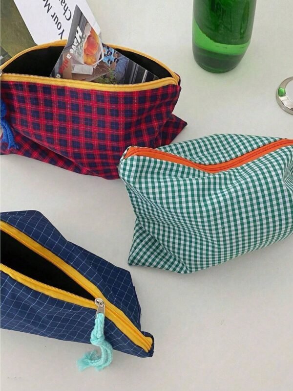 1 pc sac maquillage zippé coloré