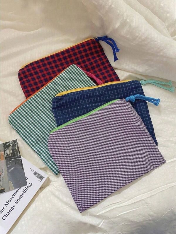 1 pc sac maquillage zippé coloré – Image 3