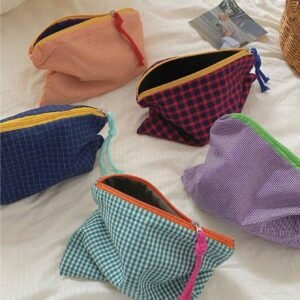 1 pc sac maquillage zippé coloré
