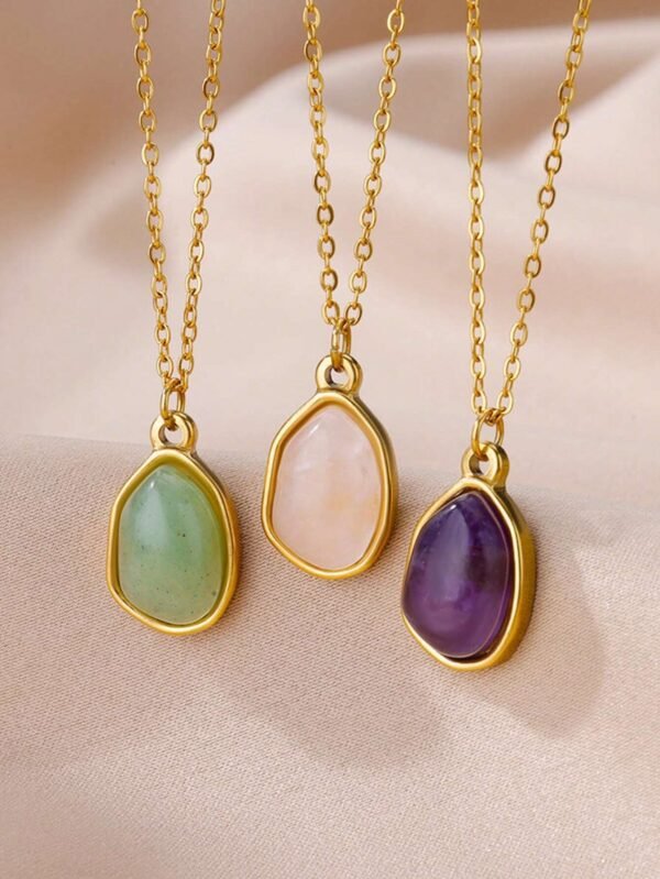 1 Collier Pierre Verte