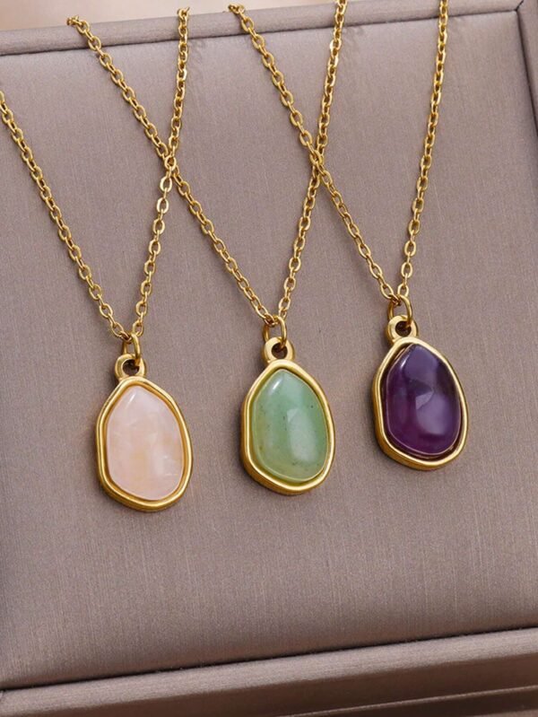 1 Collier Pierre Verte – Image 2
