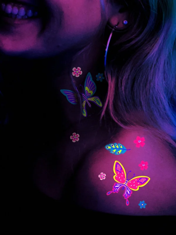 12 feuilles tatouages fluorescents – Image 9
