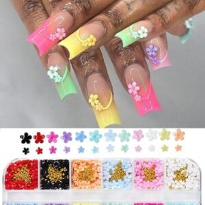 12 grilles Nail art fleurs
